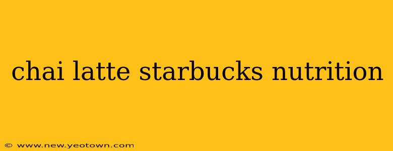 chai latte starbucks nutrition