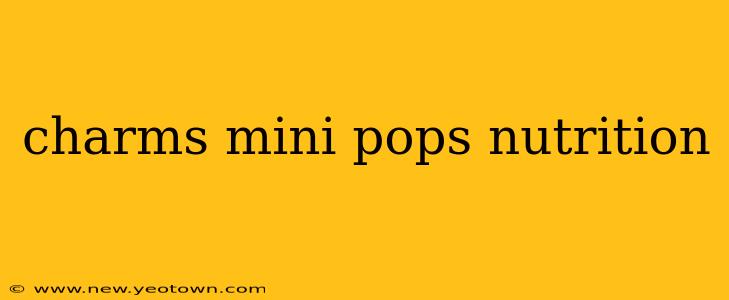 charms mini pops nutrition