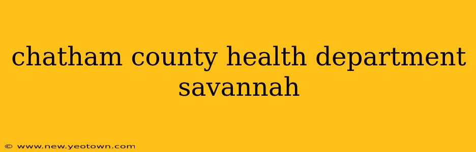 chatham county health department savannah