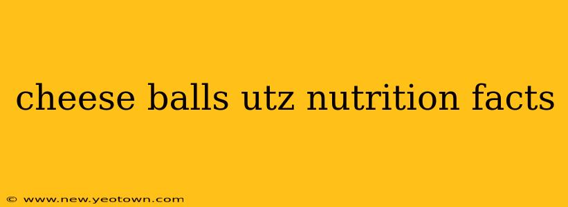 cheese balls utz nutrition facts