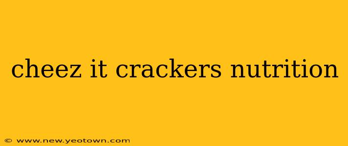 cheez it crackers nutrition