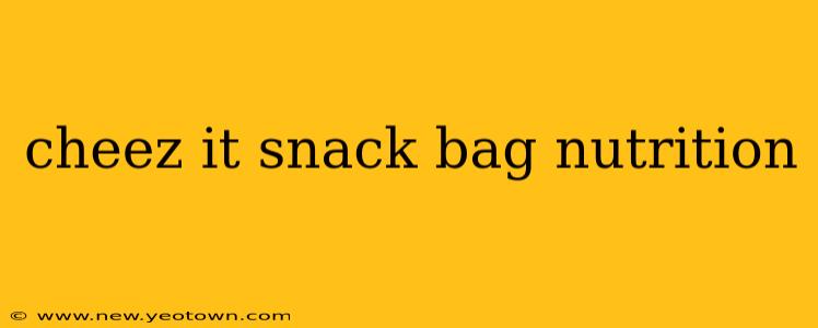 cheez it snack bag nutrition
