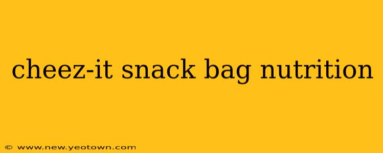 cheez-it snack bag nutrition