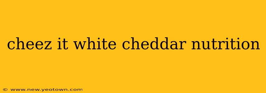 cheez it white cheddar nutrition