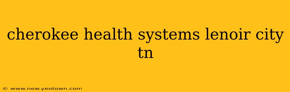 cherokee health systems lenoir city tn