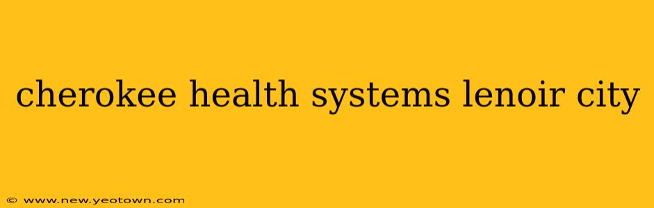 cherokee health systems lenoir city