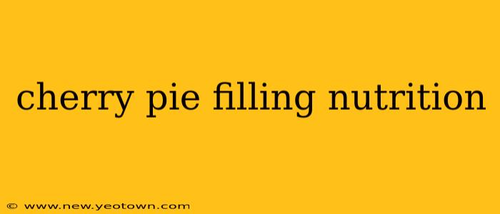 cherry pie filling nutrition
