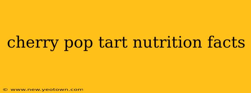 cherry pop tart nutrition facts