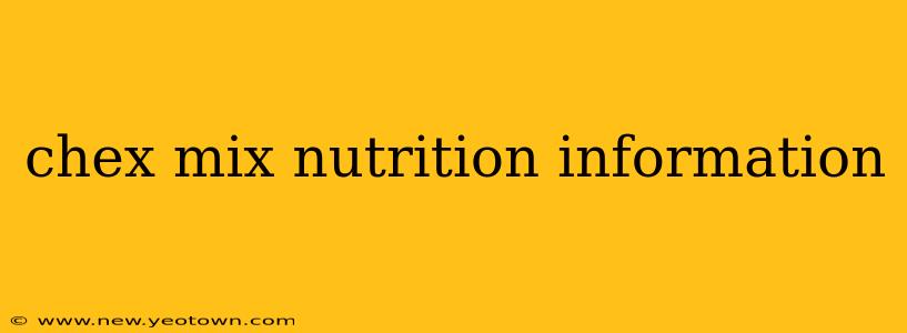 chex mix nutrition information