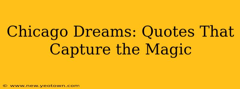 Chicago Dreams: Quotes That Capture the Magic