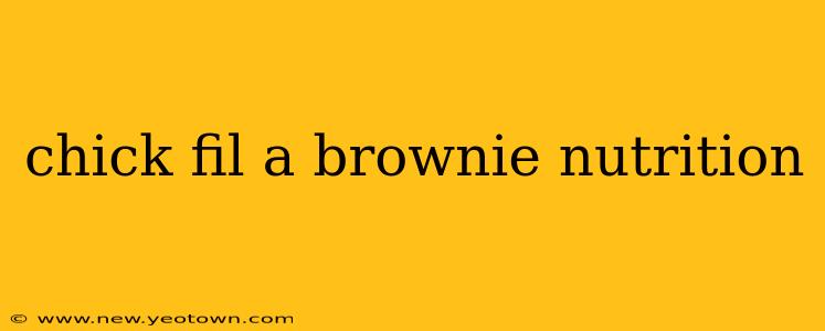 chick fil a brownie nutrition