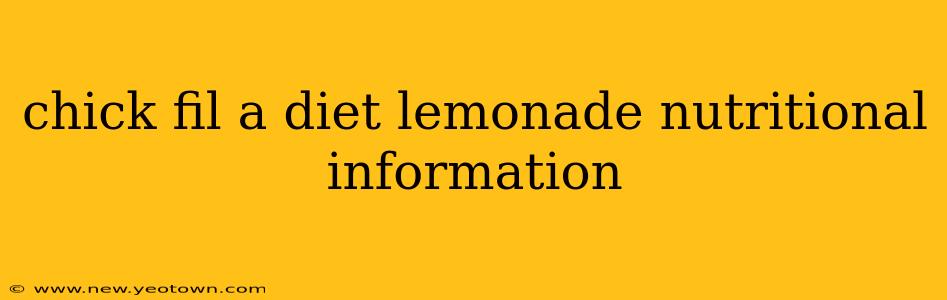 chick fil a diet lemonade nutritional information