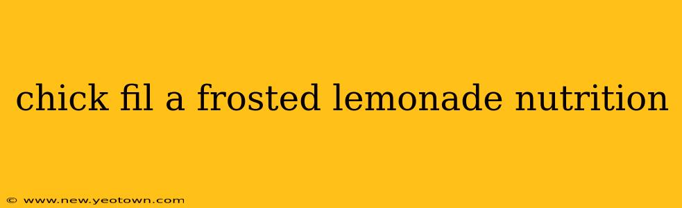 chick fil a frosted lemonade nutrition