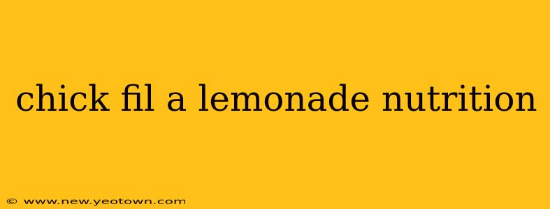 chick fil a lemonade nutrition