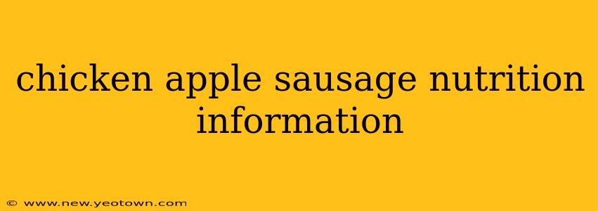 chicken apple sausage nutrition information