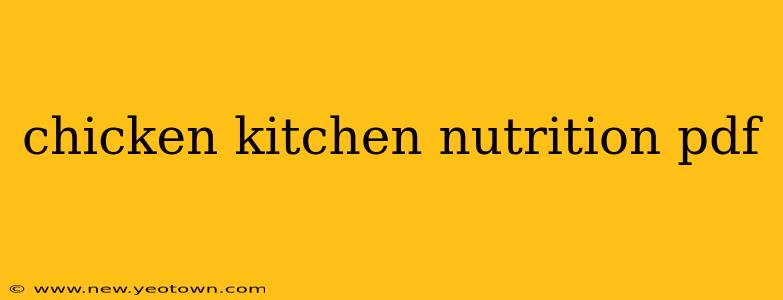 chicken kitchen nutrition pdf