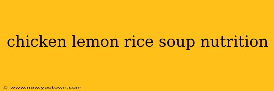 chicken lemon rice soup nutrition