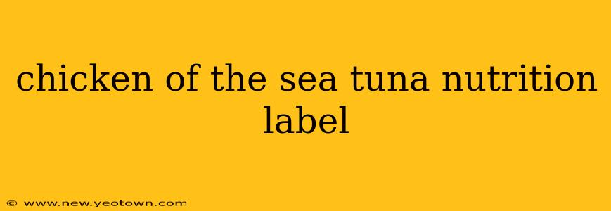 chicken of the sea tuna nutrition label