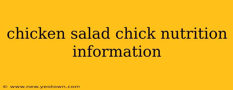 chicken salad chick nutrition information