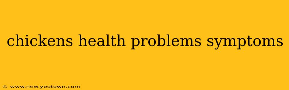 chickens health problems symptoms