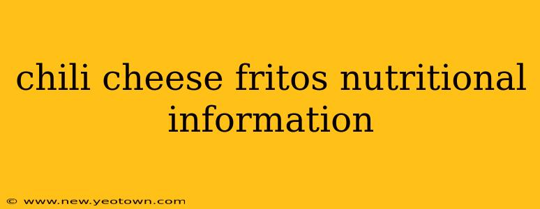 chili cheese fritos nutritional information