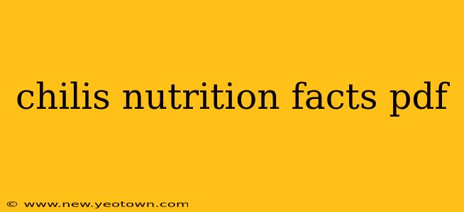 chilis nutrition facts pdf