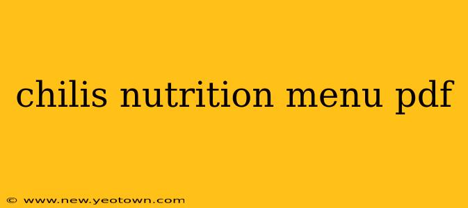 chilis nutrition menu pdf
