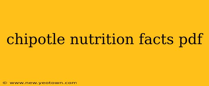 chipotle nutrition facts pdf