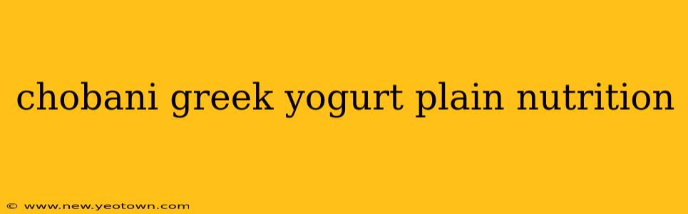 chobani greek yogurt plain nutrition