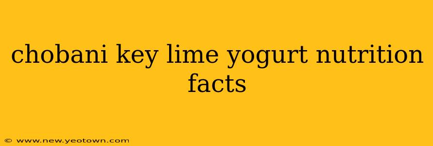 chobani key lime yogurt nutrition facts