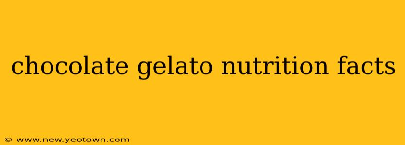 chocolate gelato nutrition facts