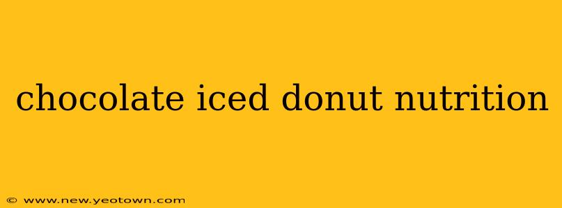 chocolate iced donut nutrition