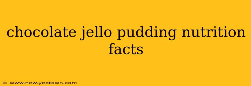 chocolate jello pudding nutrition facts