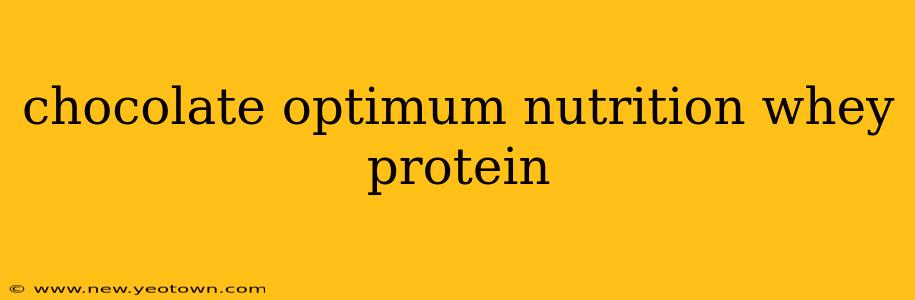 chocolate optimum nutrition whey protein