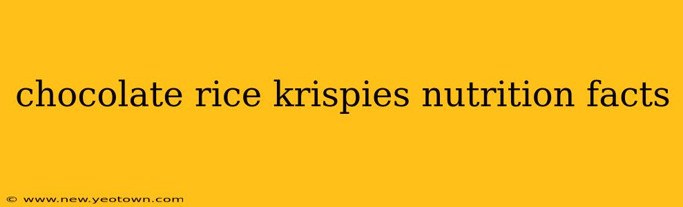 chocolate rice krispies nutrition facts