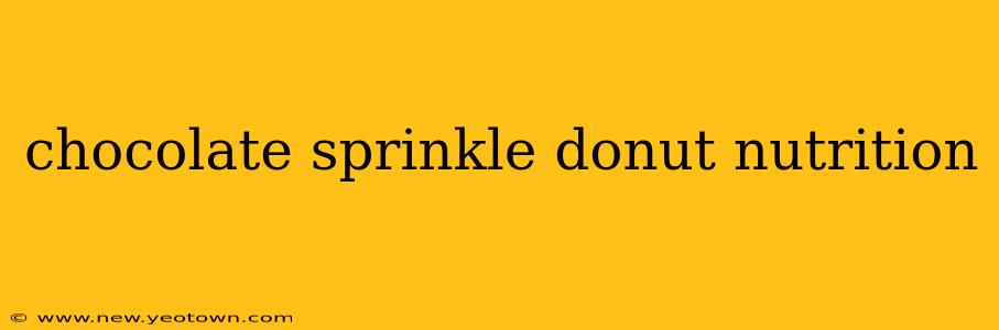 chocolate sprinkle donut nutrition