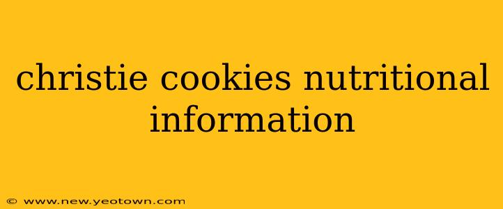 christie cookies nutritional information