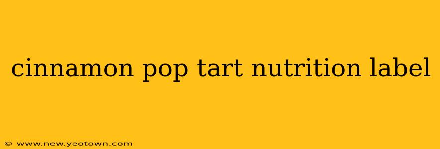 cinnamon pop tart nutrition label