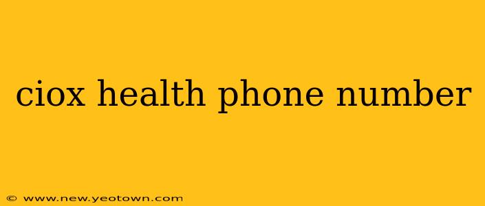 ciox health phone number