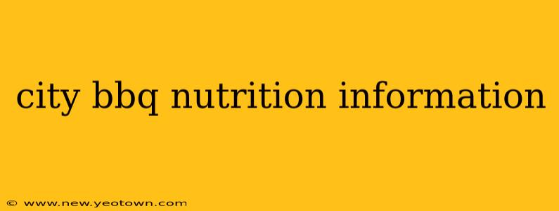 city bbq nutrition information