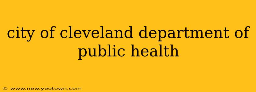 city of cleveland department of public health