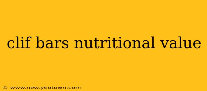 clif bars nutritional value