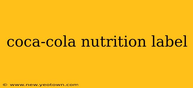 coca-cola nutrition label