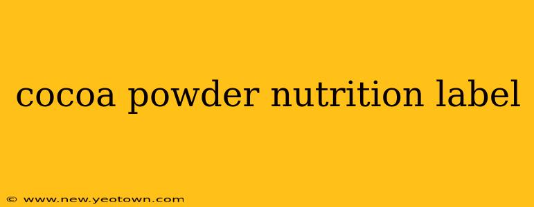 cocoa powder nutrition label