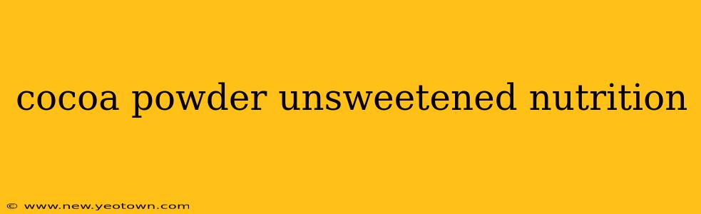cocoa powder unsweetened nutrition