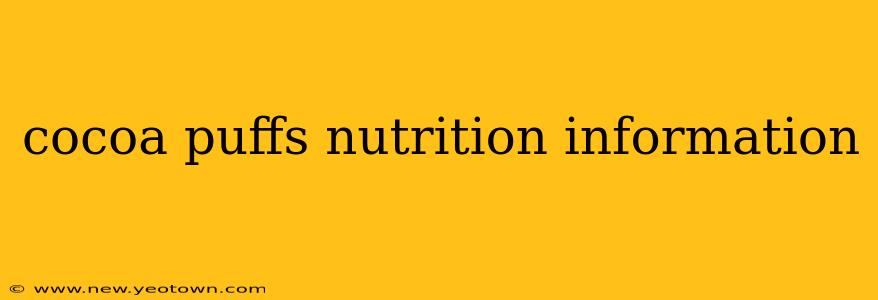 cocoa puffs nutrition information