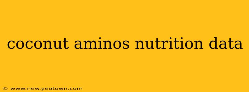 coconut aminos nutrition data
