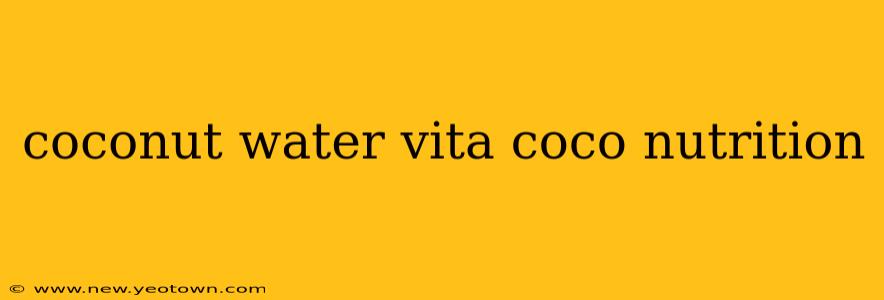 coconut water vita coco nutrition