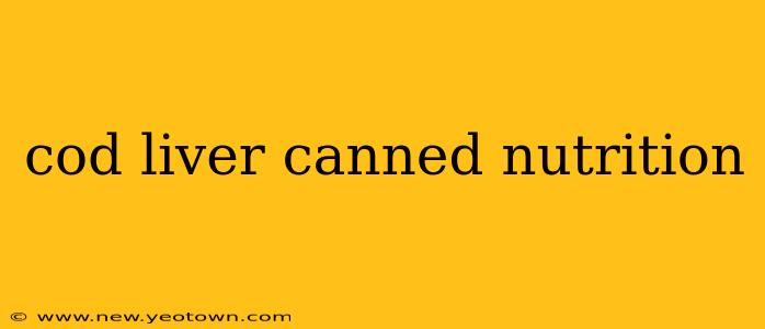cod liver canned nutrition