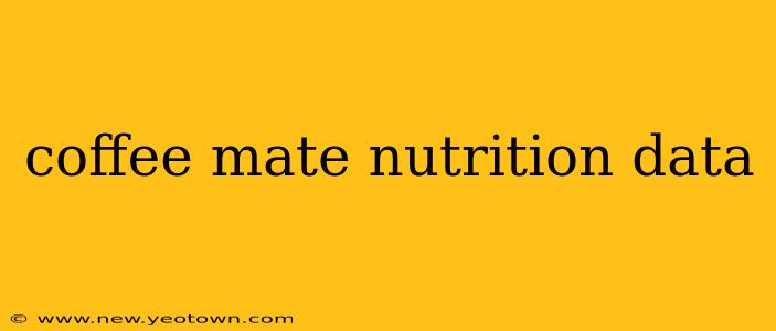 coffee mate nutrition data